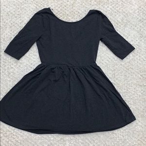 Charcoal Mid-sleeve dress